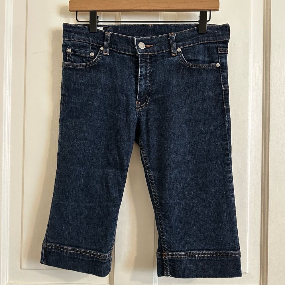 Vintage Y2K Denim Capri Dark Wash Low Rise Jeans Lacoste Size 6 / 30 / Small